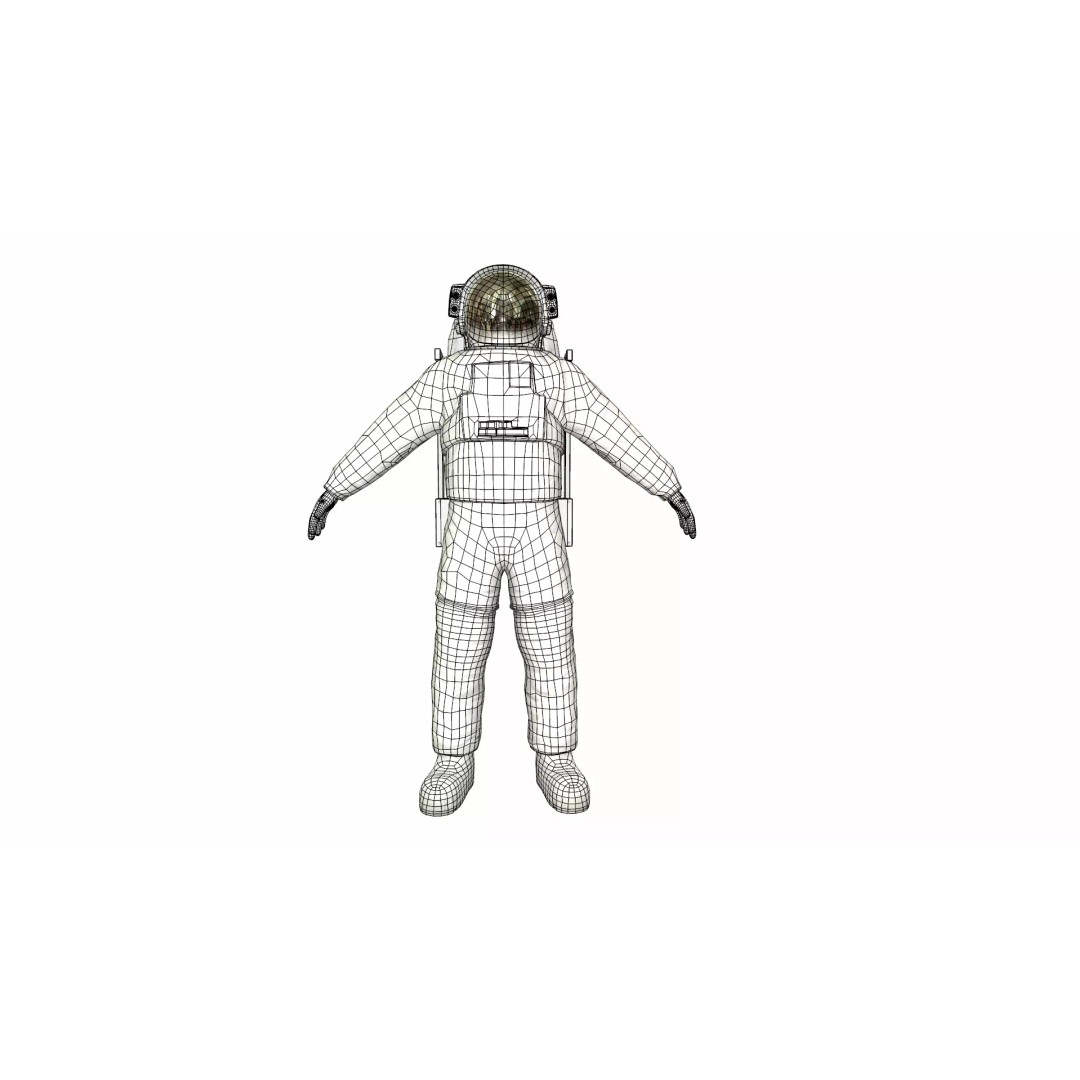Generic Astronaut 3D Model – Low Poly Game Asset, PBR, FBX, OBJ - View 28
