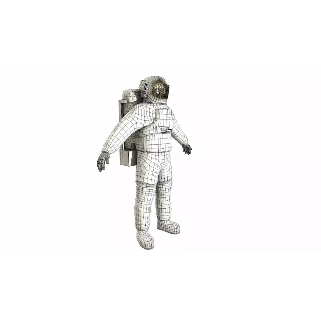 Generic Astronaut 3D Model – Low Poly Game Asset, PBR, FBX, OBJ - View 29