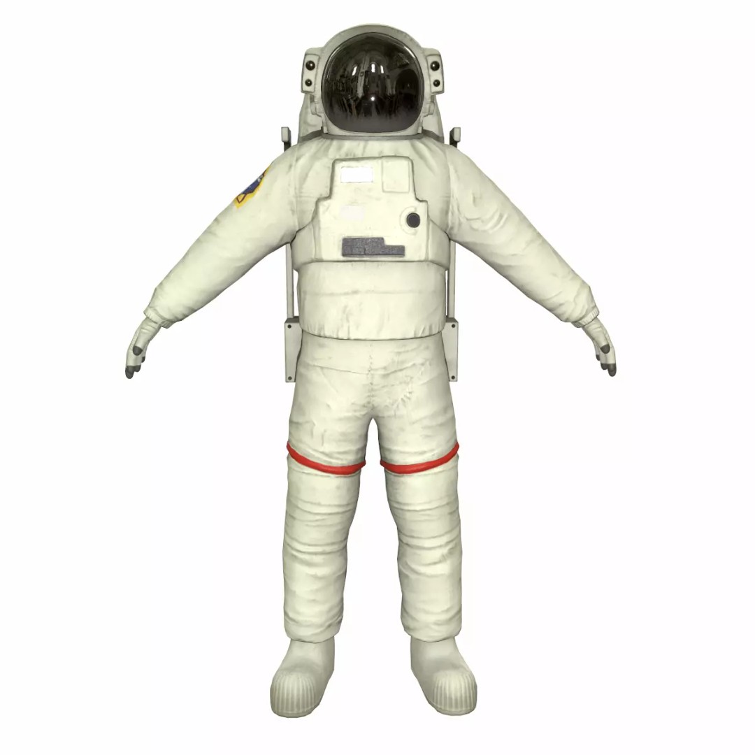 Generic Astronaut 3D Model – Low Poly Game Asset, PBR, FBX, OBJ - View 3