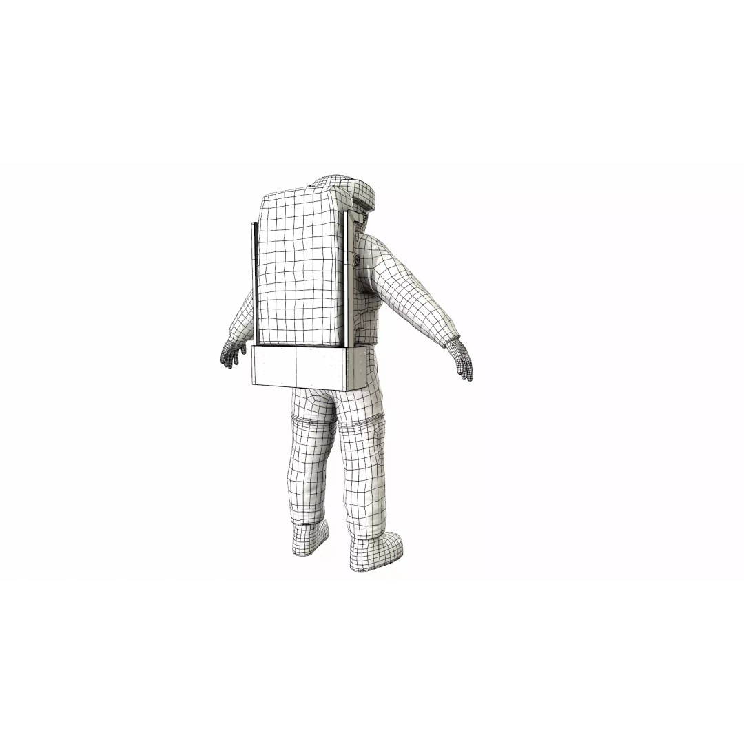 Generic Astronaut 3D Model – Low Poly Game Asset, PBR, FBX, OBJ - View 31