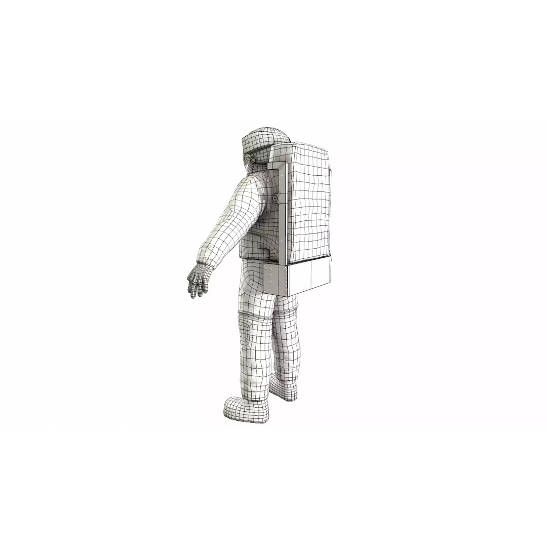 Generic Astronaut 3D Model – Low Poly Game Asset, PBR, FBX, OBJ - View 32