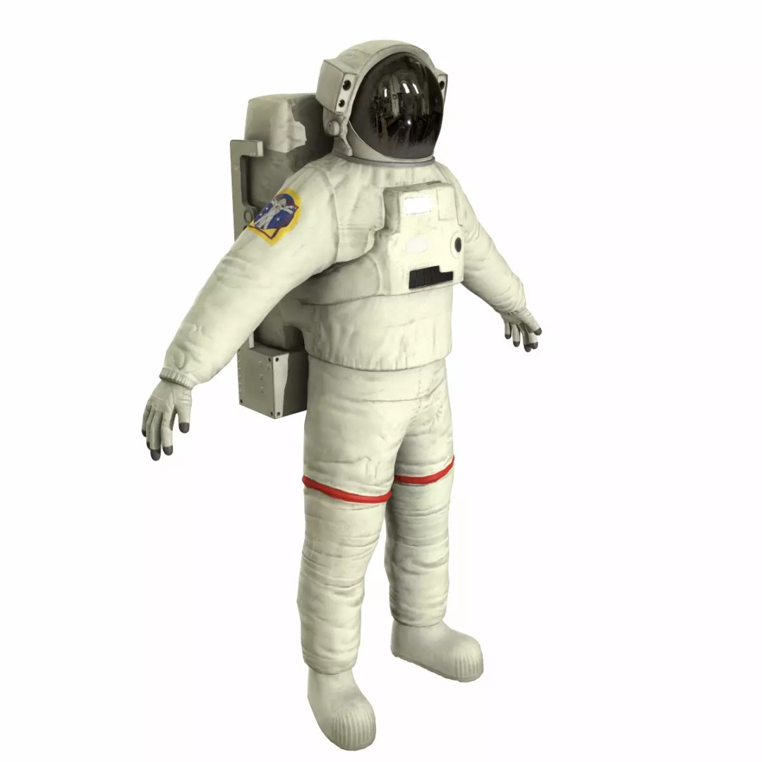 Generic Astronaut 3D Model – Low Poly Game Asset, PBR, FBX, OBJ - View 5
