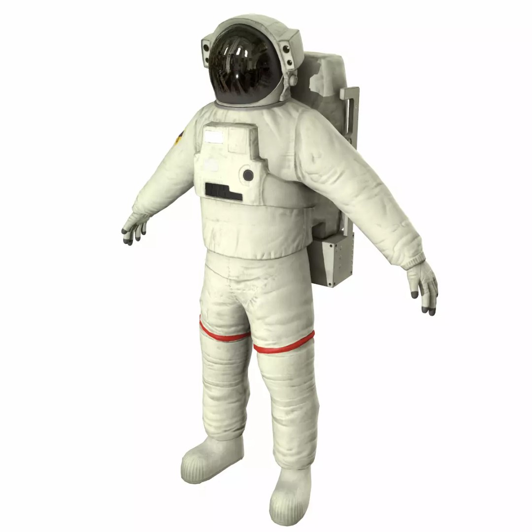 Generic Astronaut 3D Model – Low Poly Game Asset, PBR, FBX, OBJ - View 6