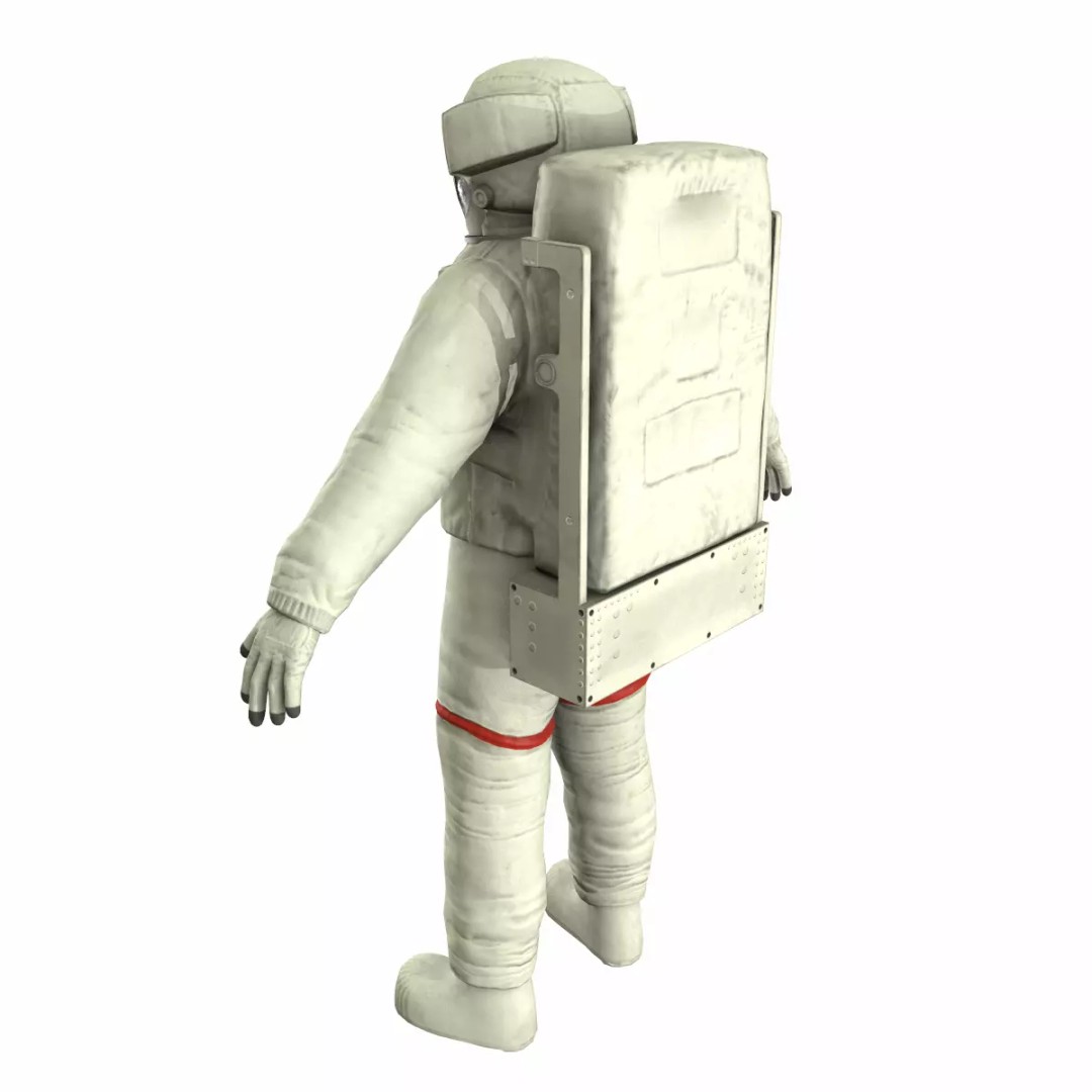 Generic Astronaut 3D Model – Low Poly Game Asset, PBR, FBX, OBJ - View 7