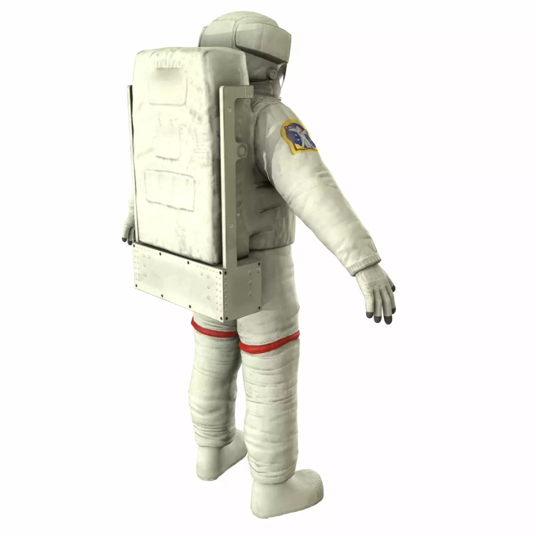 Generic Astronaut 3D Model – Low Poly Game Asset, PBR, FBX, OBJ - View 8