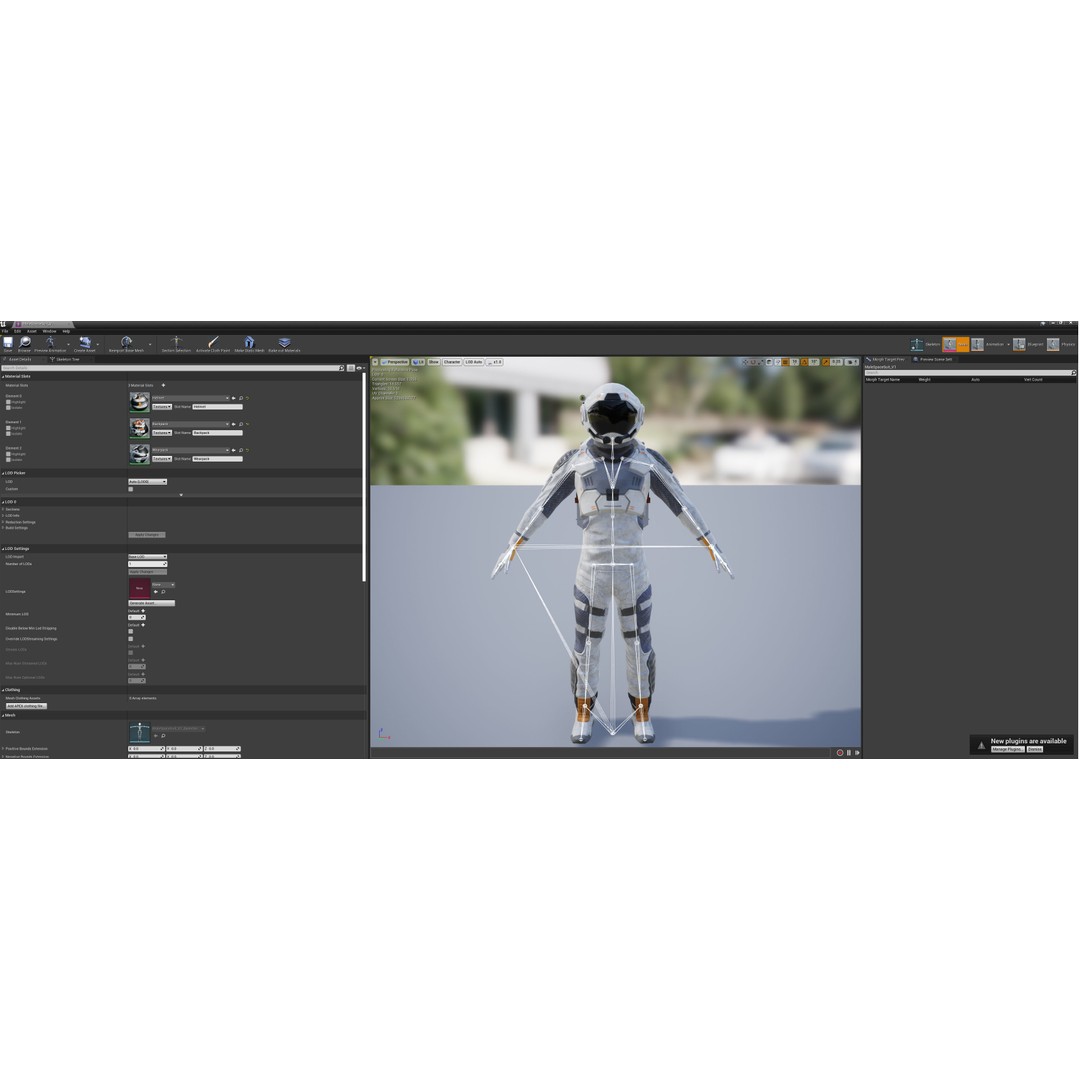 MX00 Male Space Suit 3D Model – Low Poly Game Ready, FBX, Rigged - View 17
