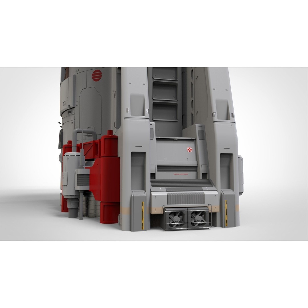 Sci-Fi Observation Post 3D Model – Detailed Exterior Design, FBX - View 10