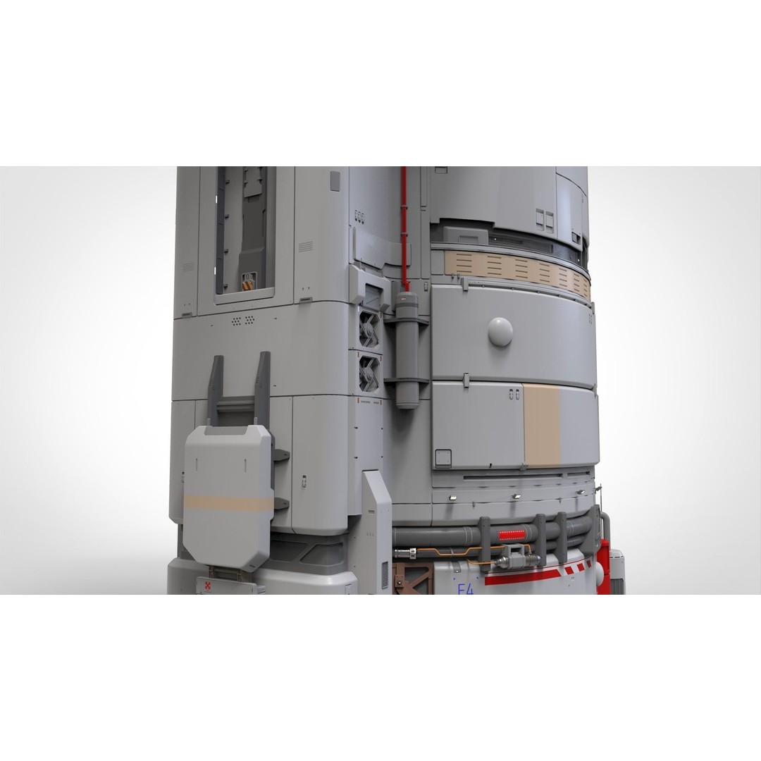 Sci-Fi Observation Post 3D Model – Detailed Exterior Design, FBX - View 13