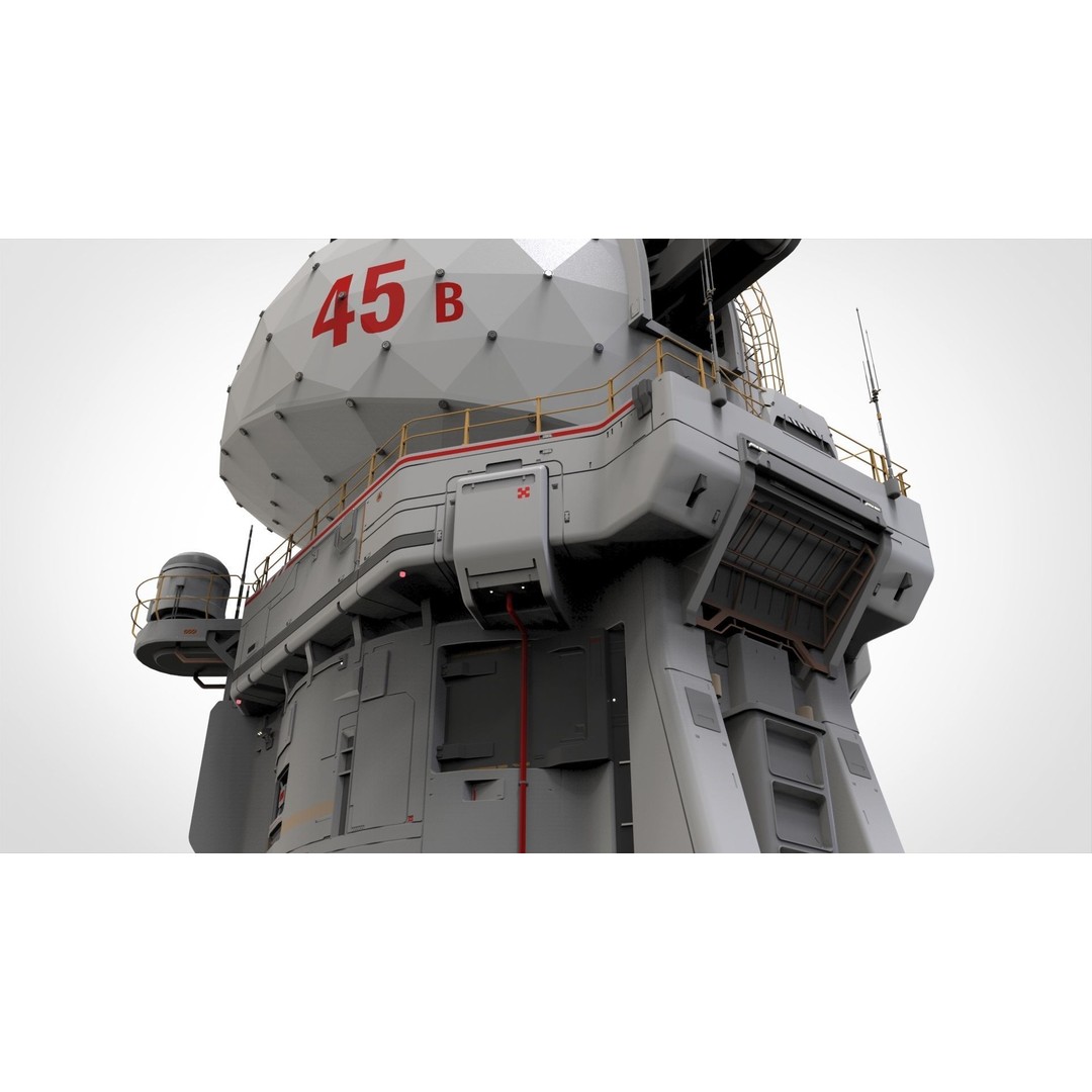 Sci-Fi Observation Post 3D Model – Detailed Exterior Design, FBX - View 17