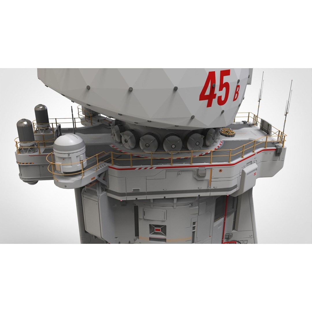 Sci-Fi Observation Post 3D Model – Detailed Exterior Design, FBX - View 19