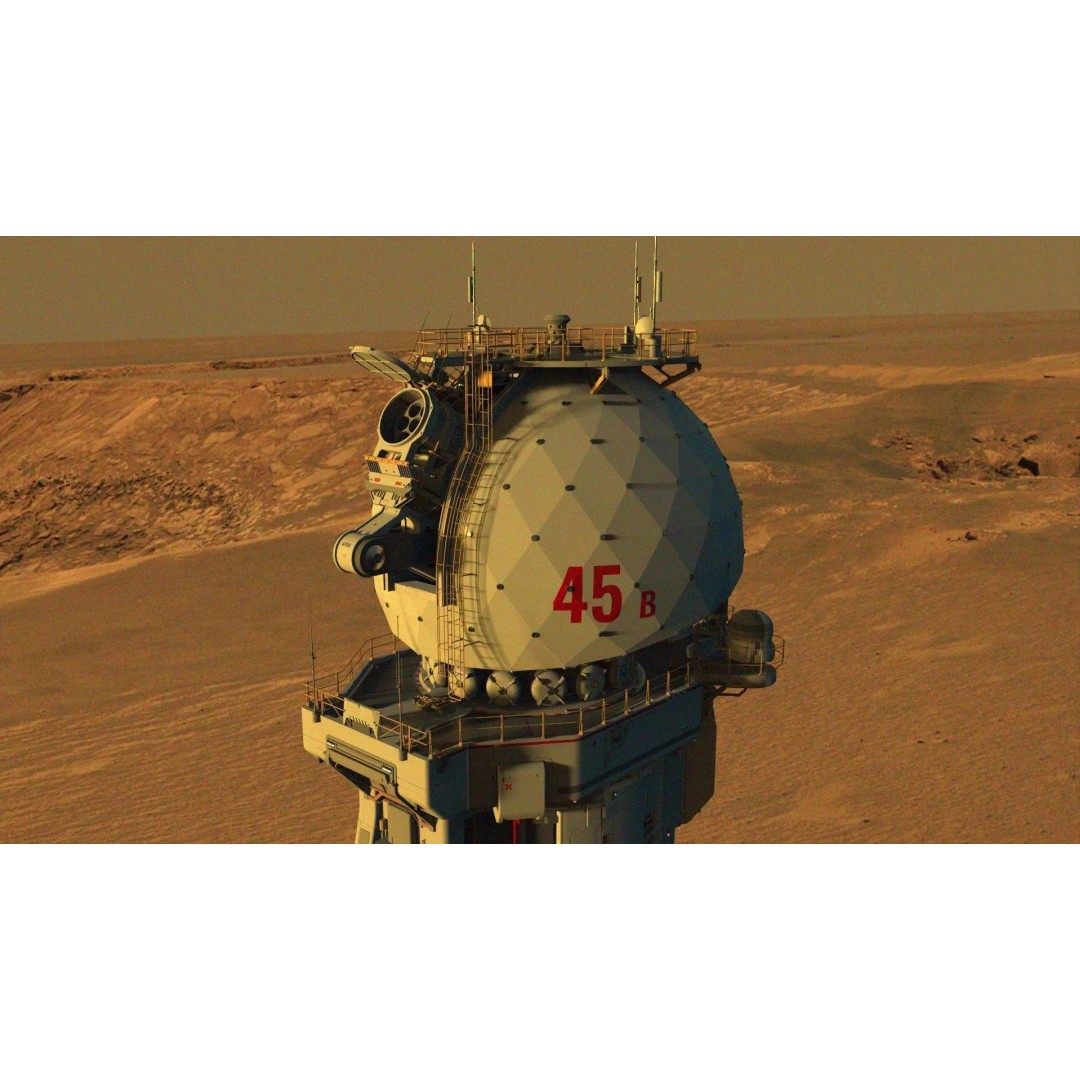 Sci-Fi Observation Post 3D Model – Detailed Exterior Design, FBX - View 2