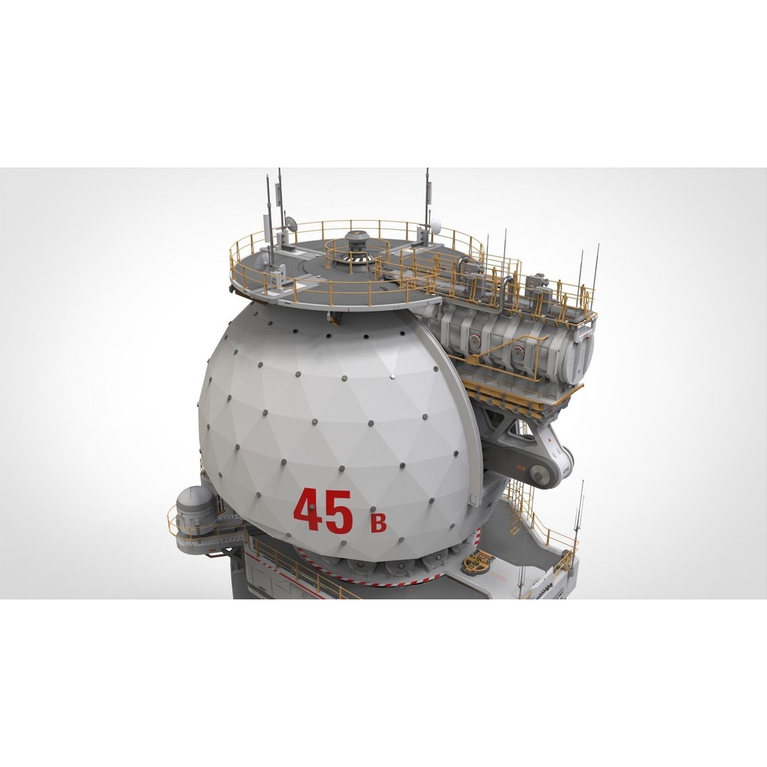 Sci-Fi Observation Post 3D Model – Detailed Exterior Design, FBX - View 24