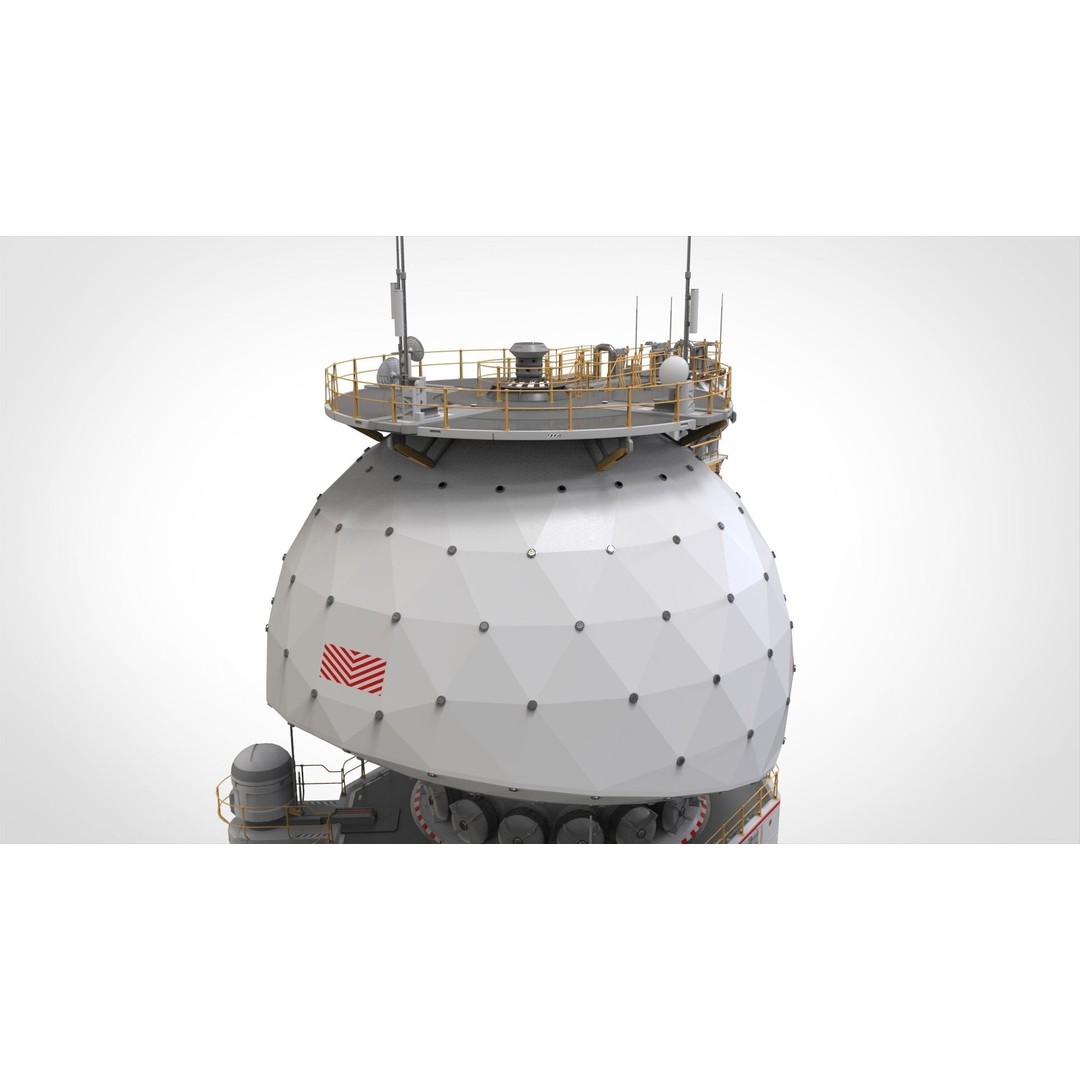 Sci-Fi Observation Post 3D Model – Detailed Exterior Design, FBX - View 25