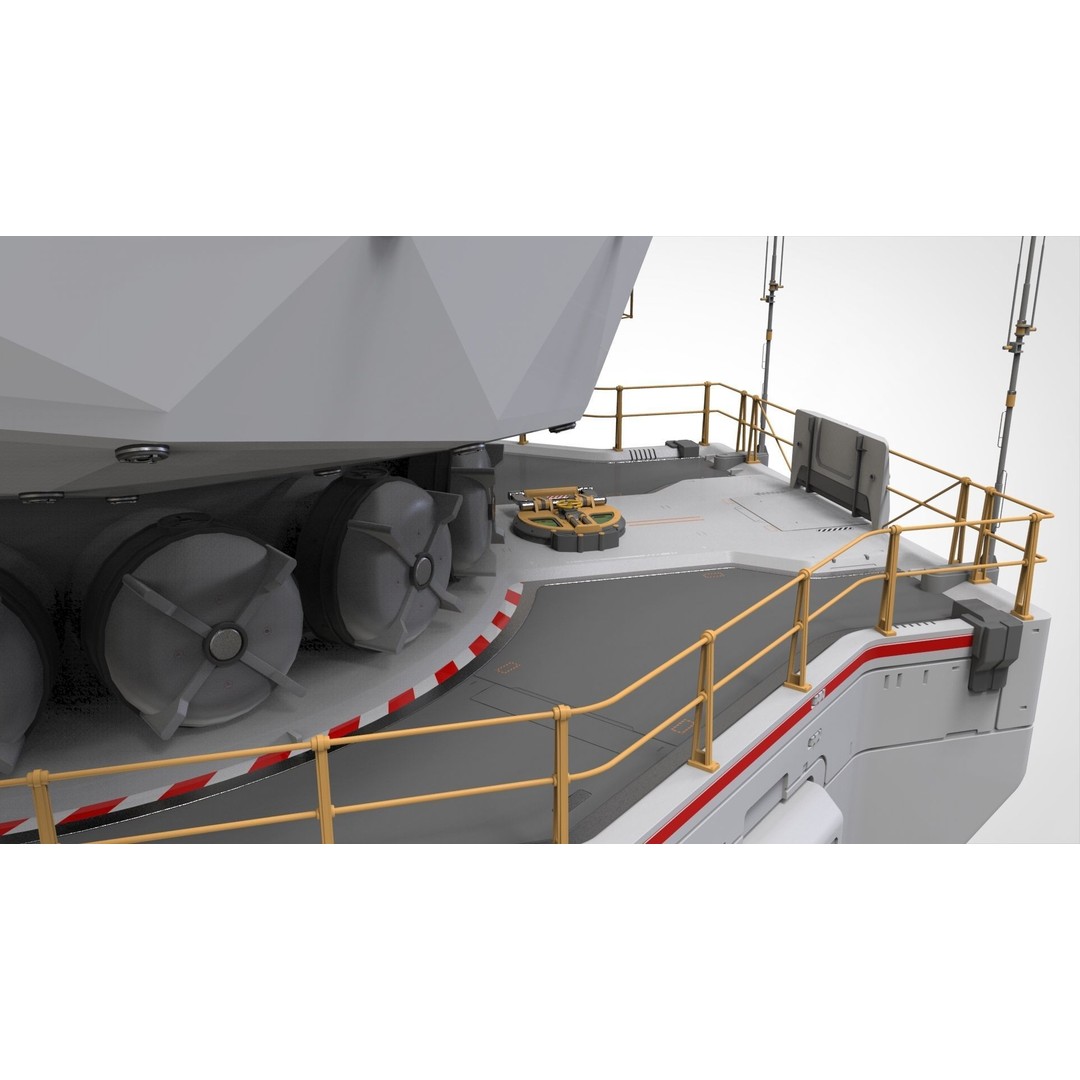 Sci-Fi Observation Post 3D Model – Detailed Exterior Design, FBX - View 28
