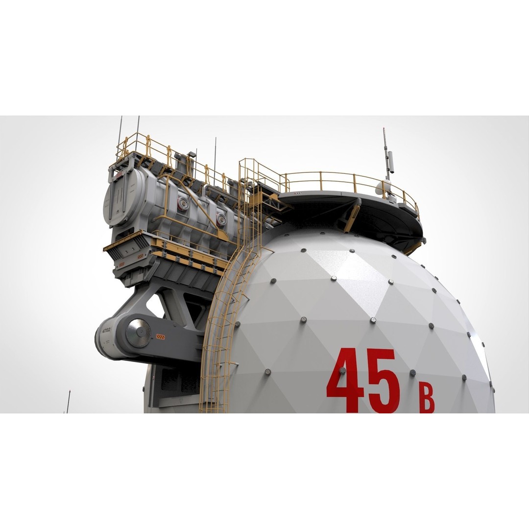 Sci-Fi Observation Post 3D Model – Detailed Exterior Design, FBX - View 30