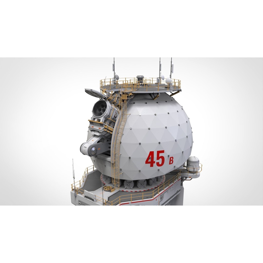 Sci-Fi Observation Post 3D Model – Detailed Exterior Design, FBX - View 37