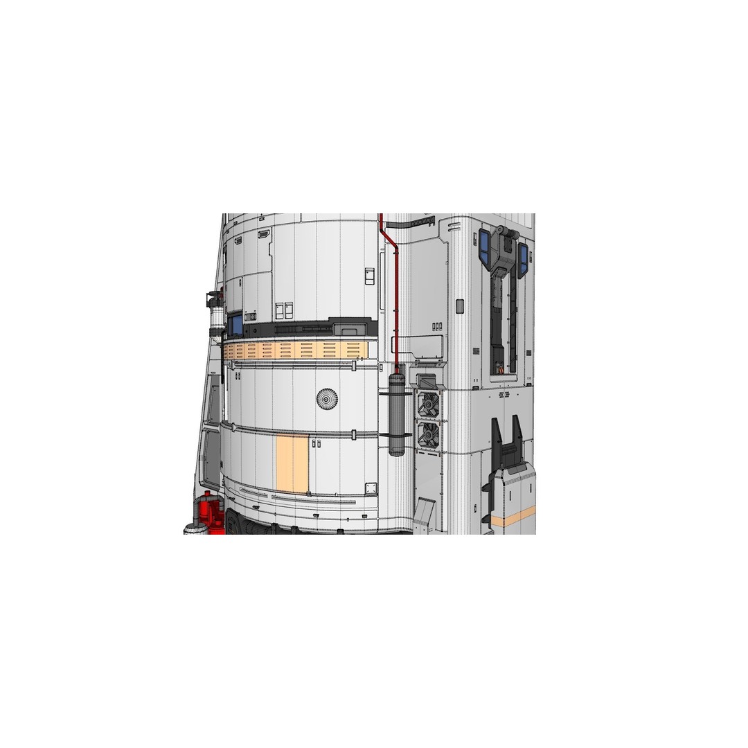 Sci-Fi Observation Post 3D Model – Detailed Exterior Design, FBX - View 45
