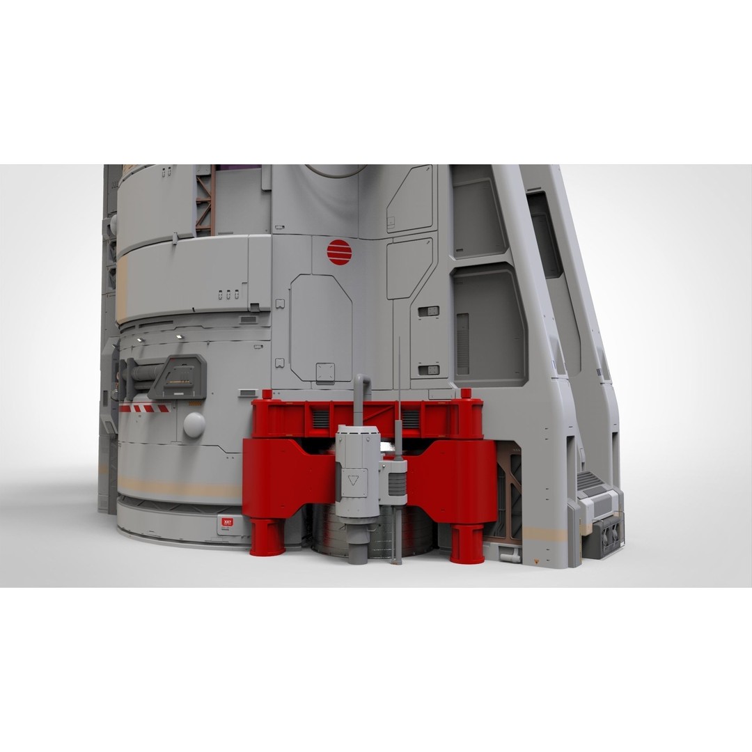 Sci-Fi Observation Post 3D Model – Detailed Exterior Design, FBX - View 9