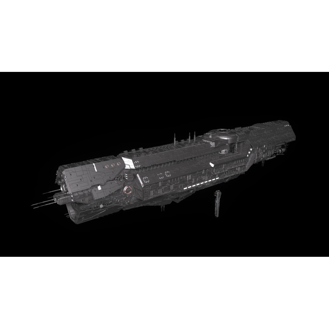 UNSC Infinity Super Carrier 3D Model – High Poly Sci-Fi Spaceship, FBX