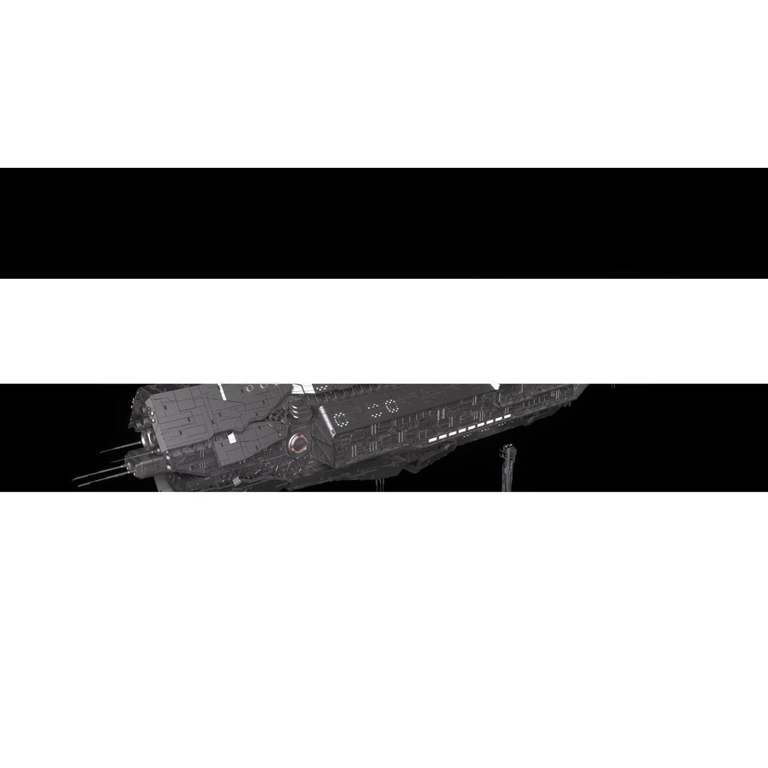 UNSC Infinity Super Carrier 3D Model – High Poly Sci-Fi Spaceship, FBX - View 11