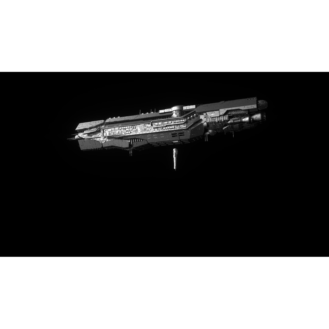 UNSC Infinity Super Carrier 3D Model – High Poly Sci-Fi Spaceship, FBX - View 23