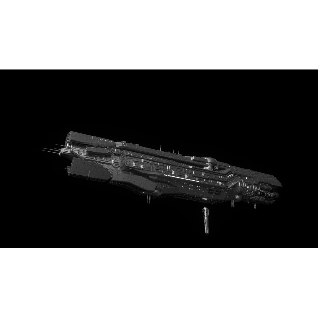 UNSC Infinity Super Carrier 3D Model – High Poly Sci-Fi Spaceship, FBX - View 25