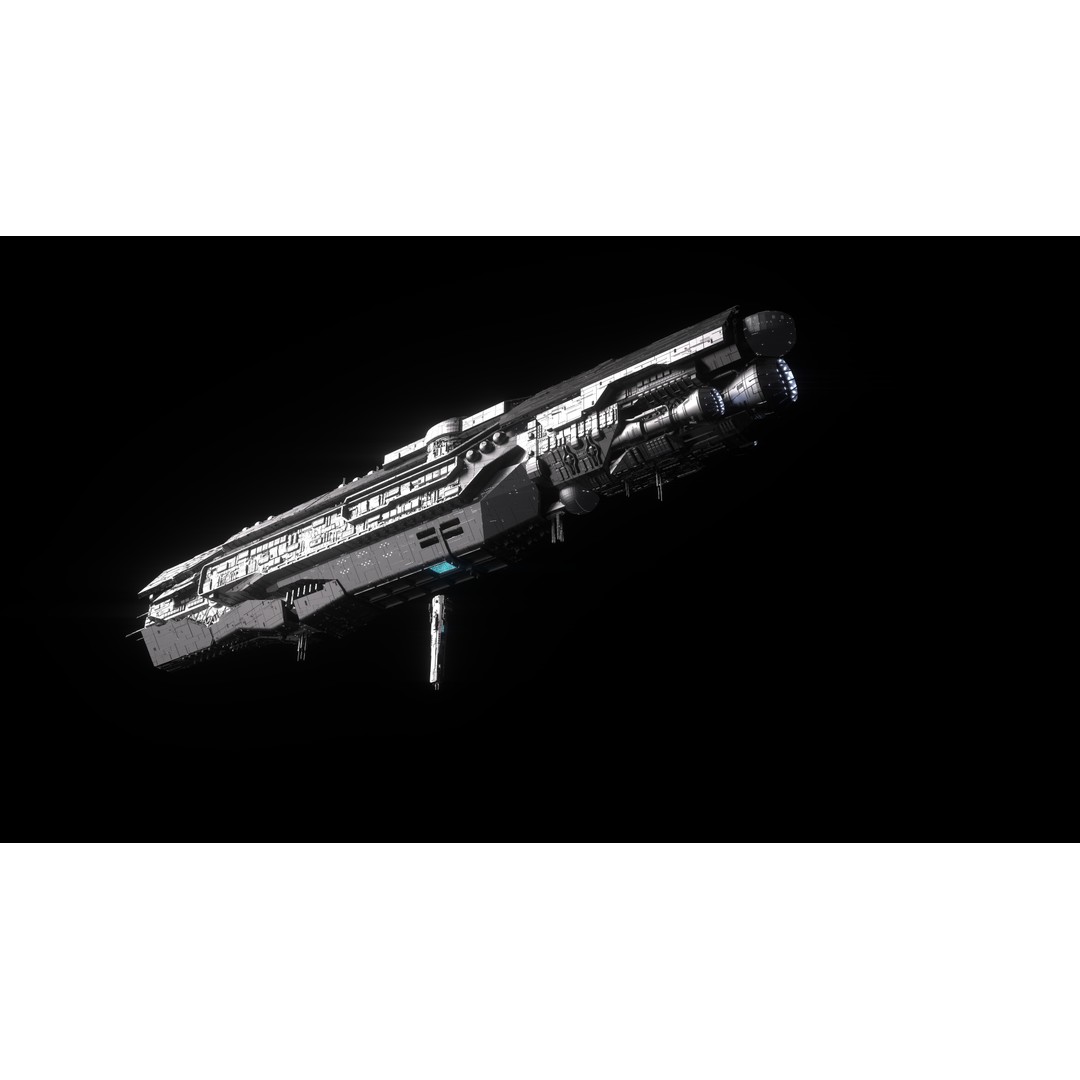 UNSC Infinity Super Carrier 3D Model – High Poly Sci-Fi Spaceship, FBX - View 27