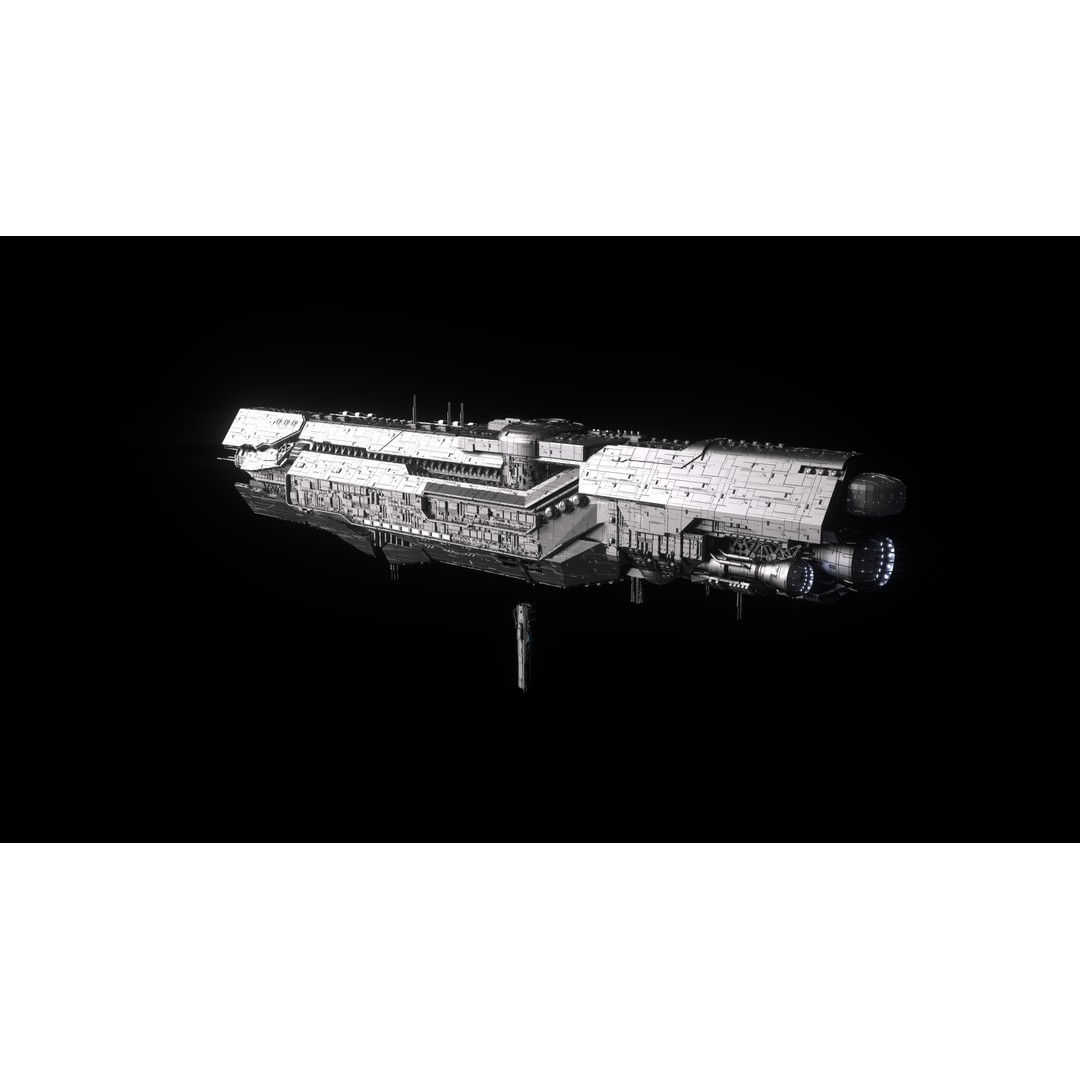 UNSC Infinity Super Carrier 3D Model – High Poly Sci-Fi Spaceship, FBX - View 4