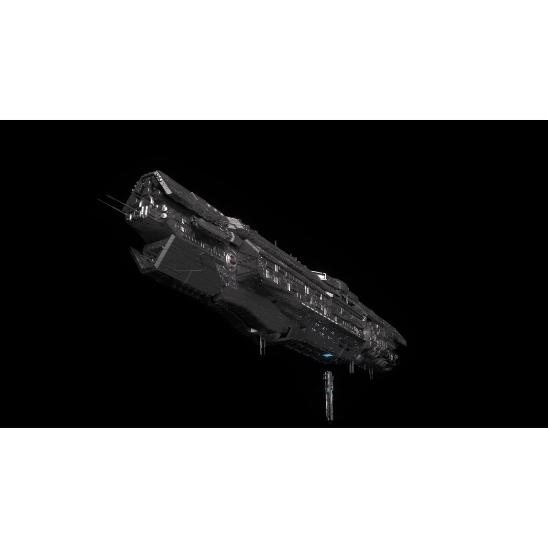 UNSC Infinity Super Carrier 3D Model – High Poly Sci-Fi Spaceship, FBX - View 7