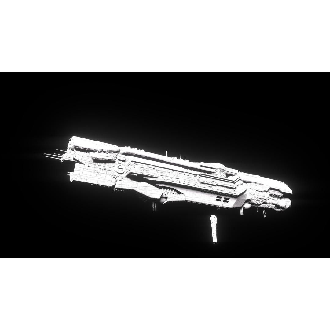 UNSC Infinity Super Carrier 3D Model – High Poly Sci-Fi Spaceship, FBX - View 8
