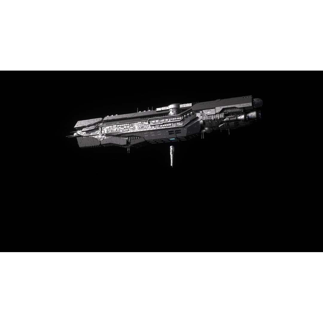 UNSC Infinity Super Carrier 3D Model – High Poly Sci-Fi Spaceship, FBX - View 9