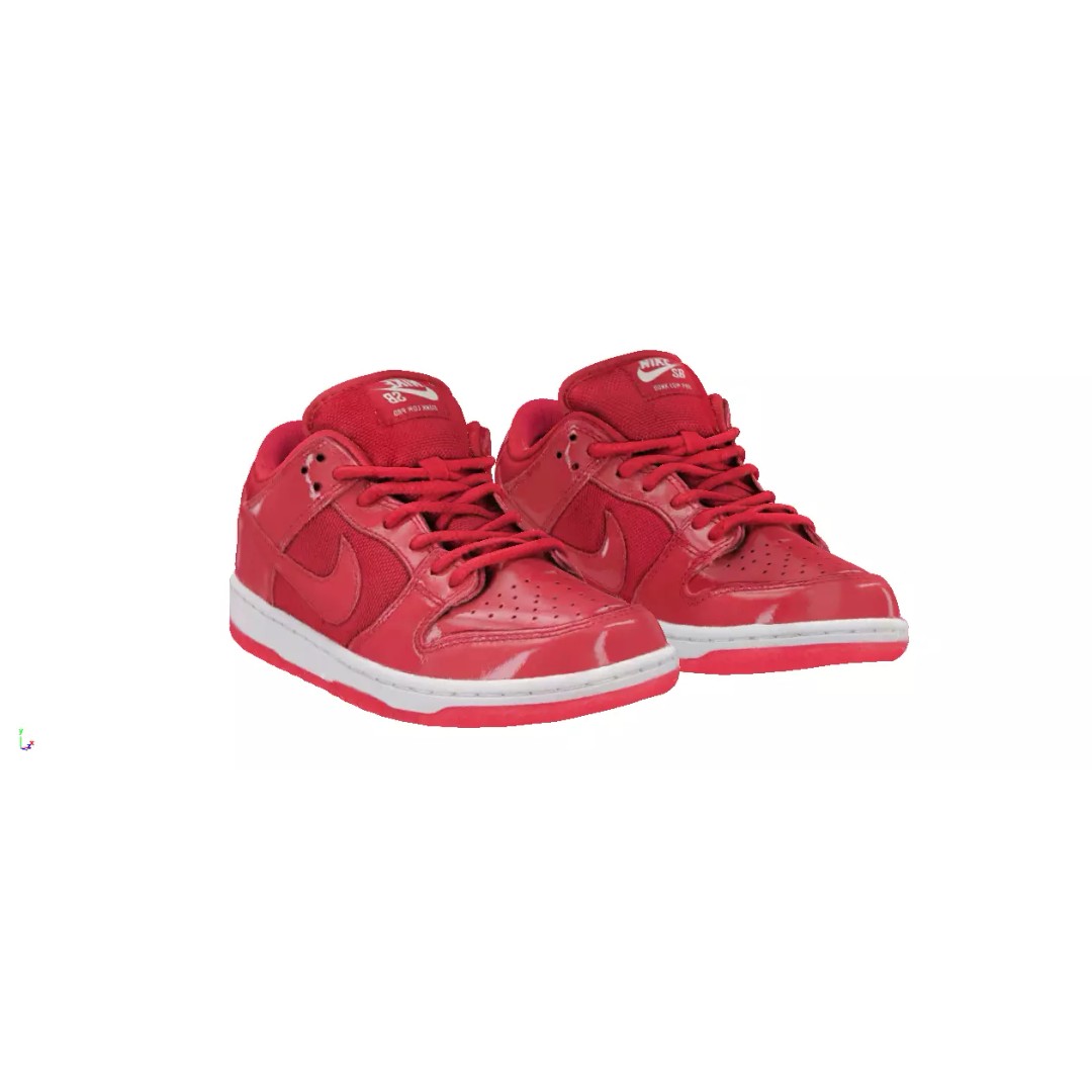 Nike Dunk SB Low 3D Model – Low Poly Game Asset, FBX, OBJ - View 2