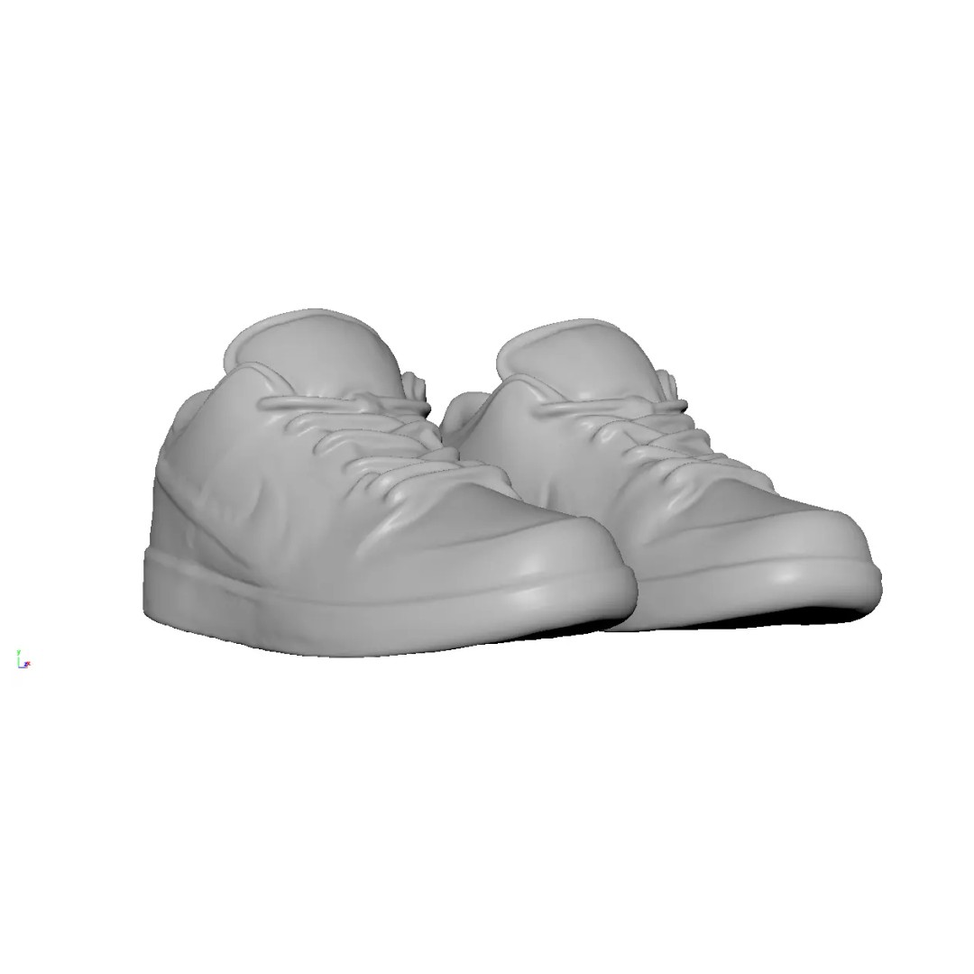 Nike Dunk SB Low 3D Model – Low Poly Game Asset, FBX, OBJ - View 7