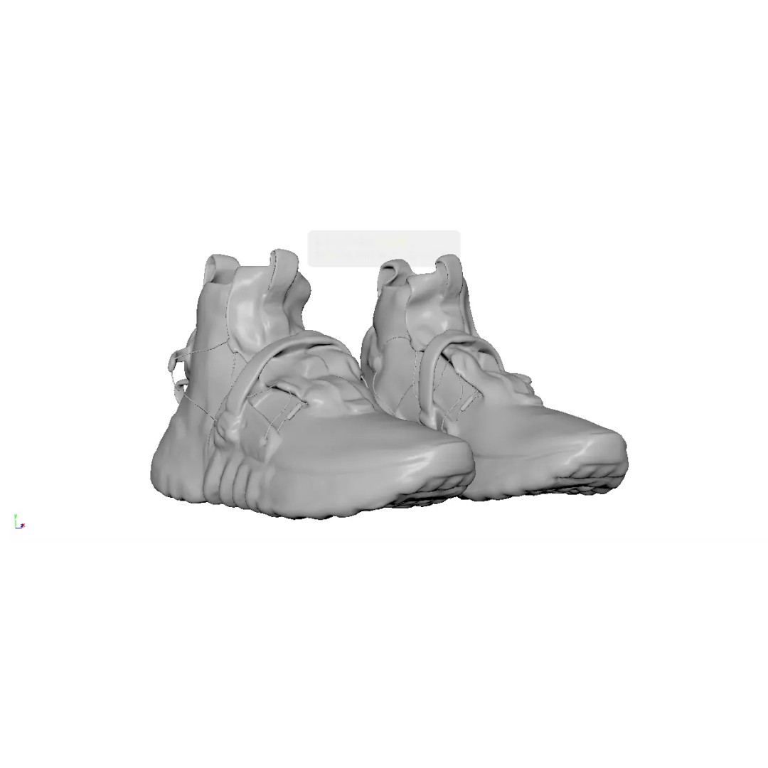 Cyberpunk Sneaker 3D Model – Low Poly Fashion Footwear, FBX - View 8
