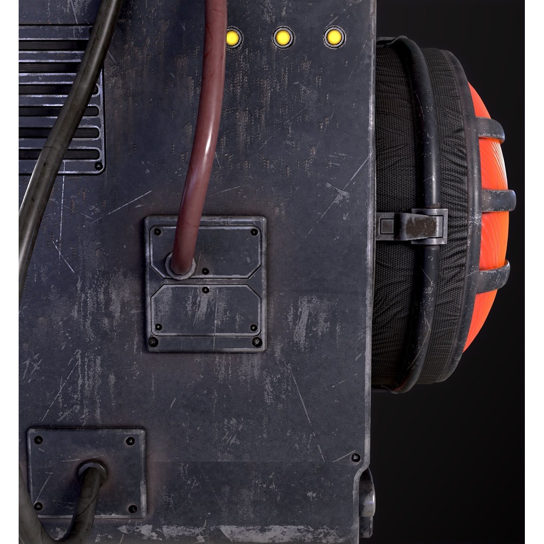 Sci-Fi Signal Light 3D Model – Low Poly PBR Lamp for Games - View 10