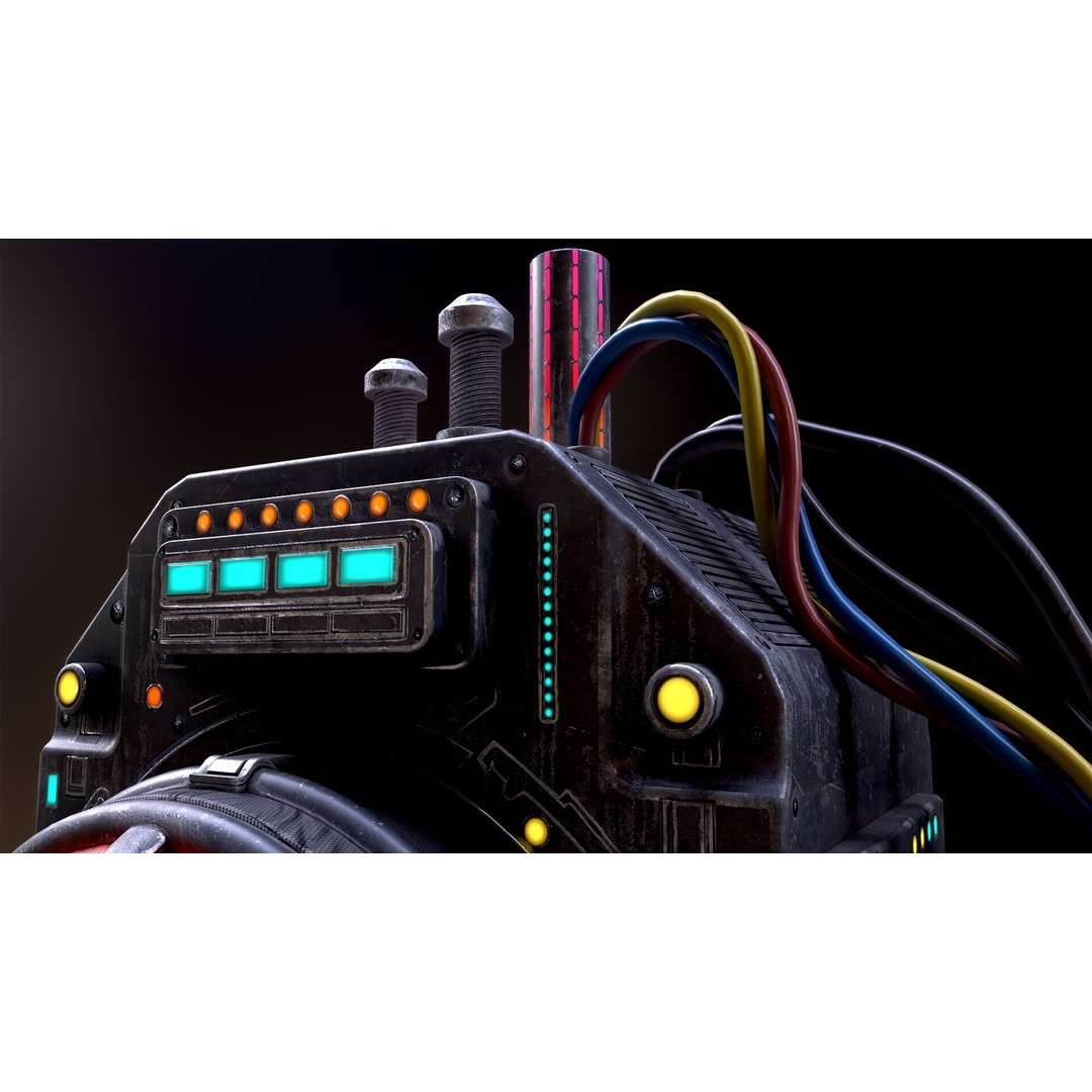 Sci-Fi Signal Light 3D Model – Low Poly PBR Lamp for Games - View 36