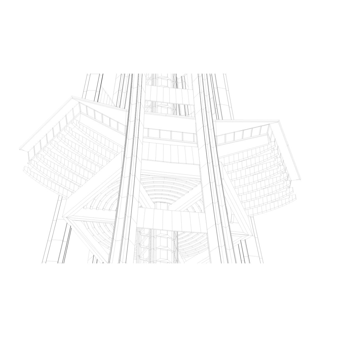 Space Needle 3D Model – Detailed Landmark Asset for Archviz, FBX, Blender - View 15
