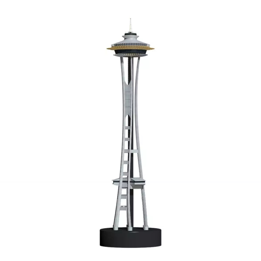 Space Needle 3D Model – Detailed Landmark Asset for Archviz, FBX, Blender - View 2