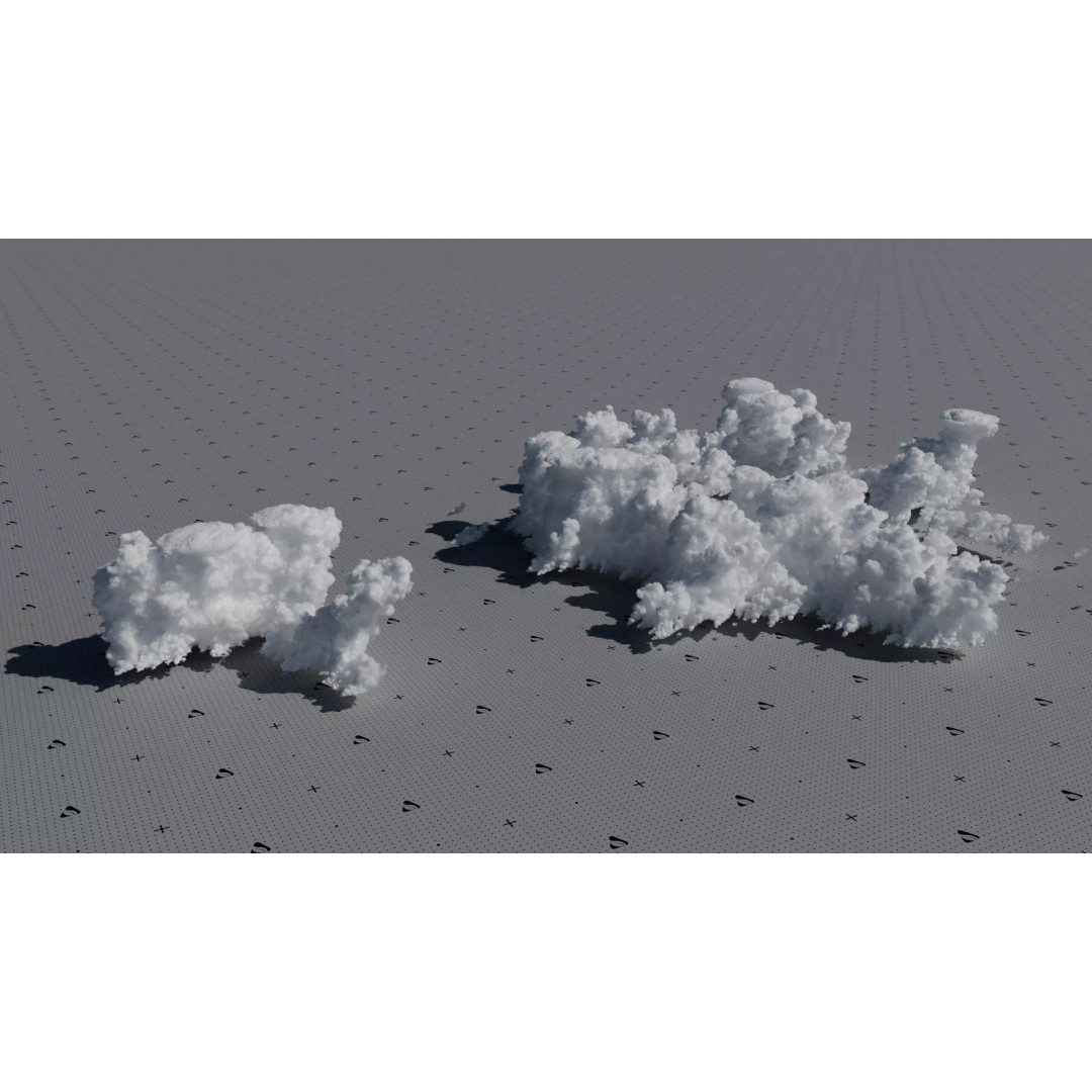 Cumulonimbus Cloud Field 3D Model – Ultra-High Resolution VDBs for Realistic Skies - View 2