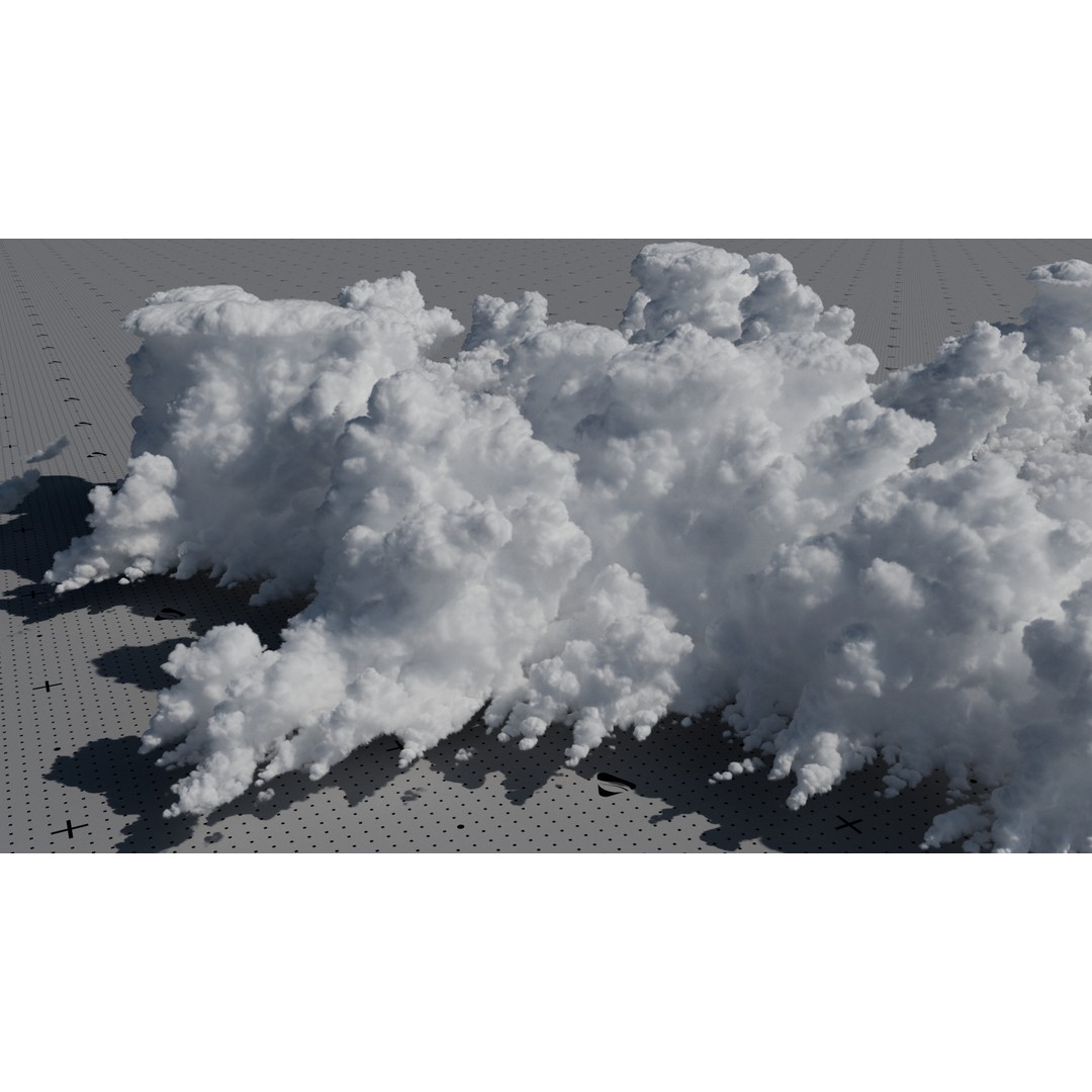 Cumulonimbus Cloud Field 3D Model – Ultra-High Resolution VDBs for Realistic Skies - View 3