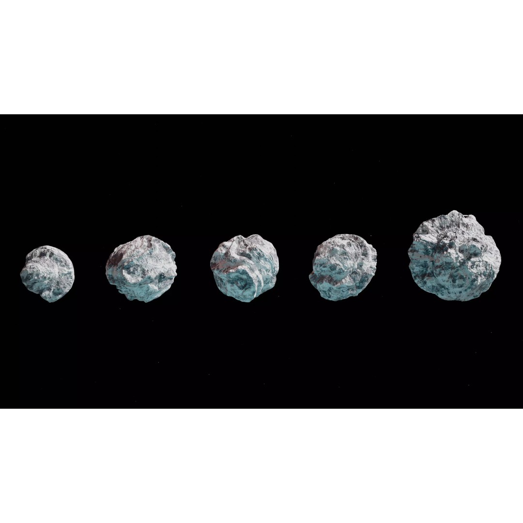 Asteroid Pack 3D Model – Low Poly Game Ready Asteroids, FBX - View 5