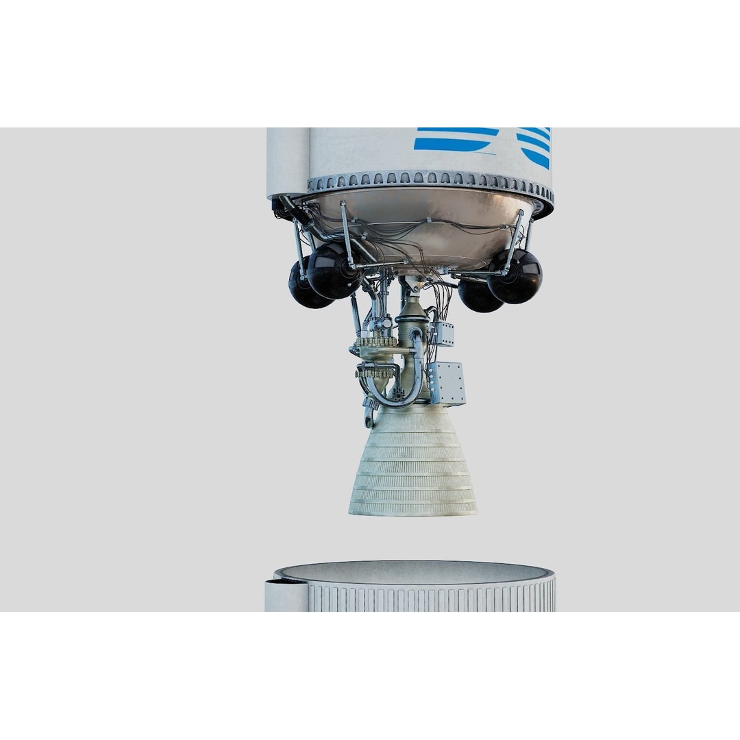 Atlas V Rocket 3D Model – High Poly PBR Space Asset, FBX, Blender - View 15