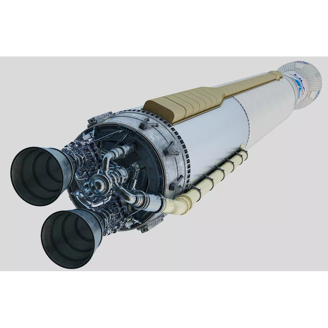Atlas V Rocket 3D Model – High Poly PBR Space Asset, FBX, Blender - View 2