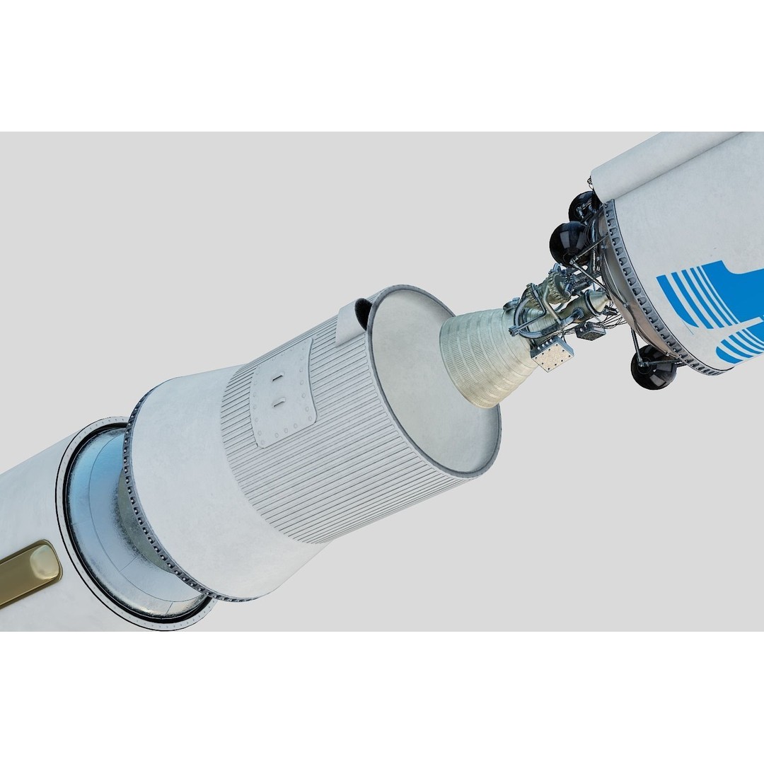 Atlas V Rocket 3D Model – High Poly PBR Space Asset, FBX, Blender - View 23