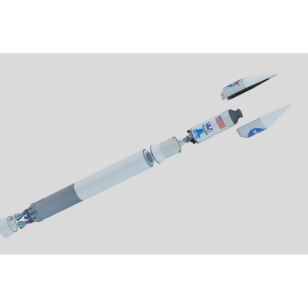 Atlas V Rocket 3D Model – High Poly PBR Space Asset, FBX, Blender - View 26