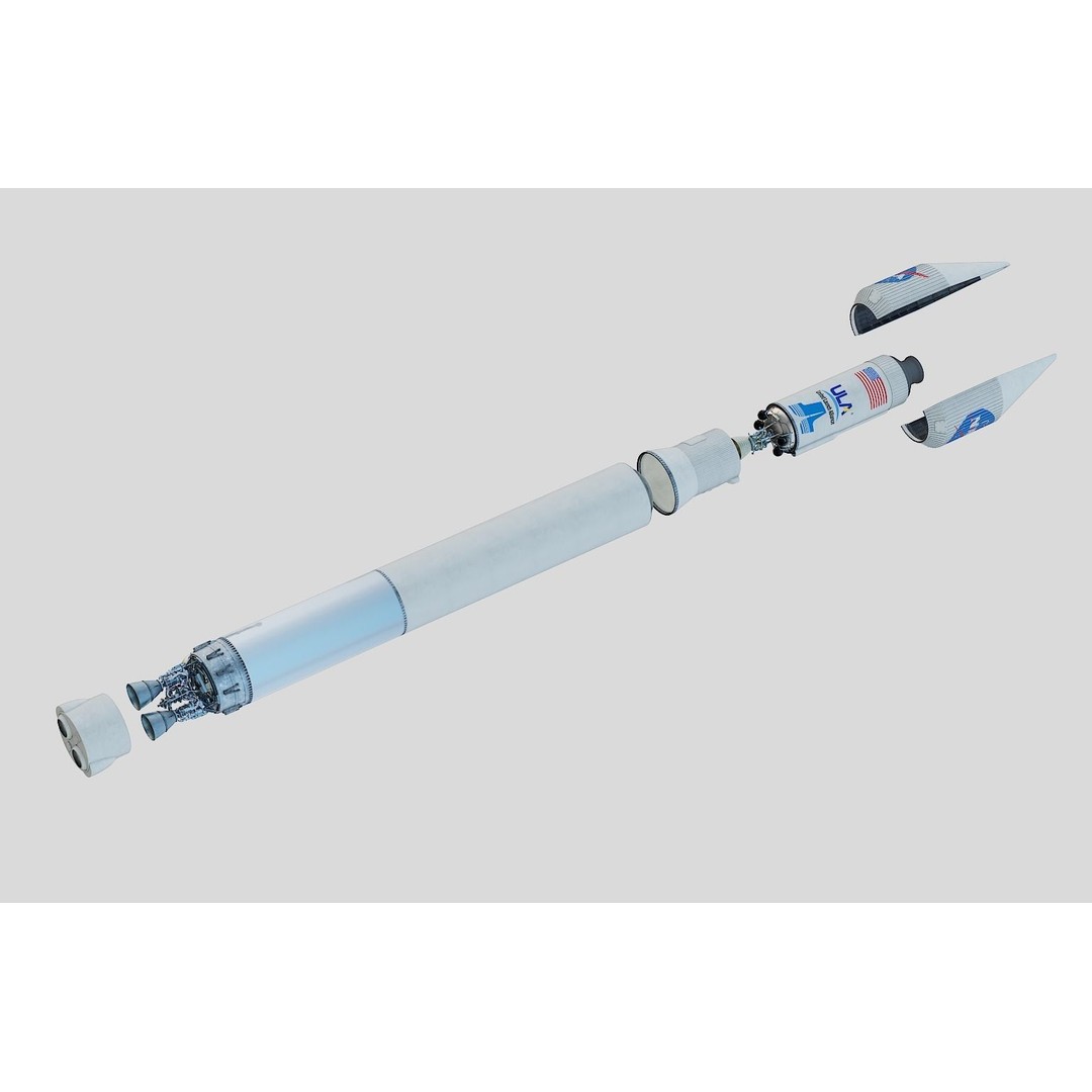 Atlas V Rocket 3D Model – High Poly PBR Space Asset, FBX, Blender - View 28