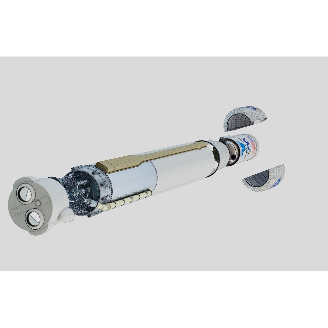 Atlas V Rocket 3D Model – High Poly PBR Space Asset, FBX, Blender - View 29