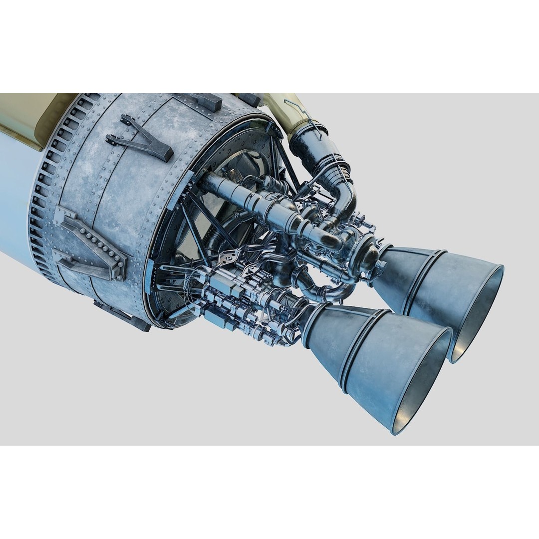 Atlas V Rocket 3D Model – High Poly PBR Space Asset, FBX, Blender - View 3