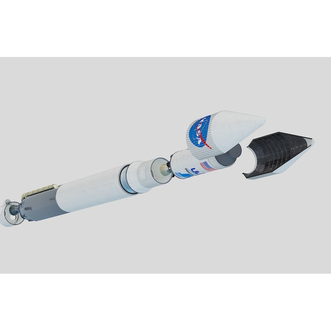 Atlas V Rocket 3D Model – High Poly PBR Space Asset, FBX, Blender - View 30