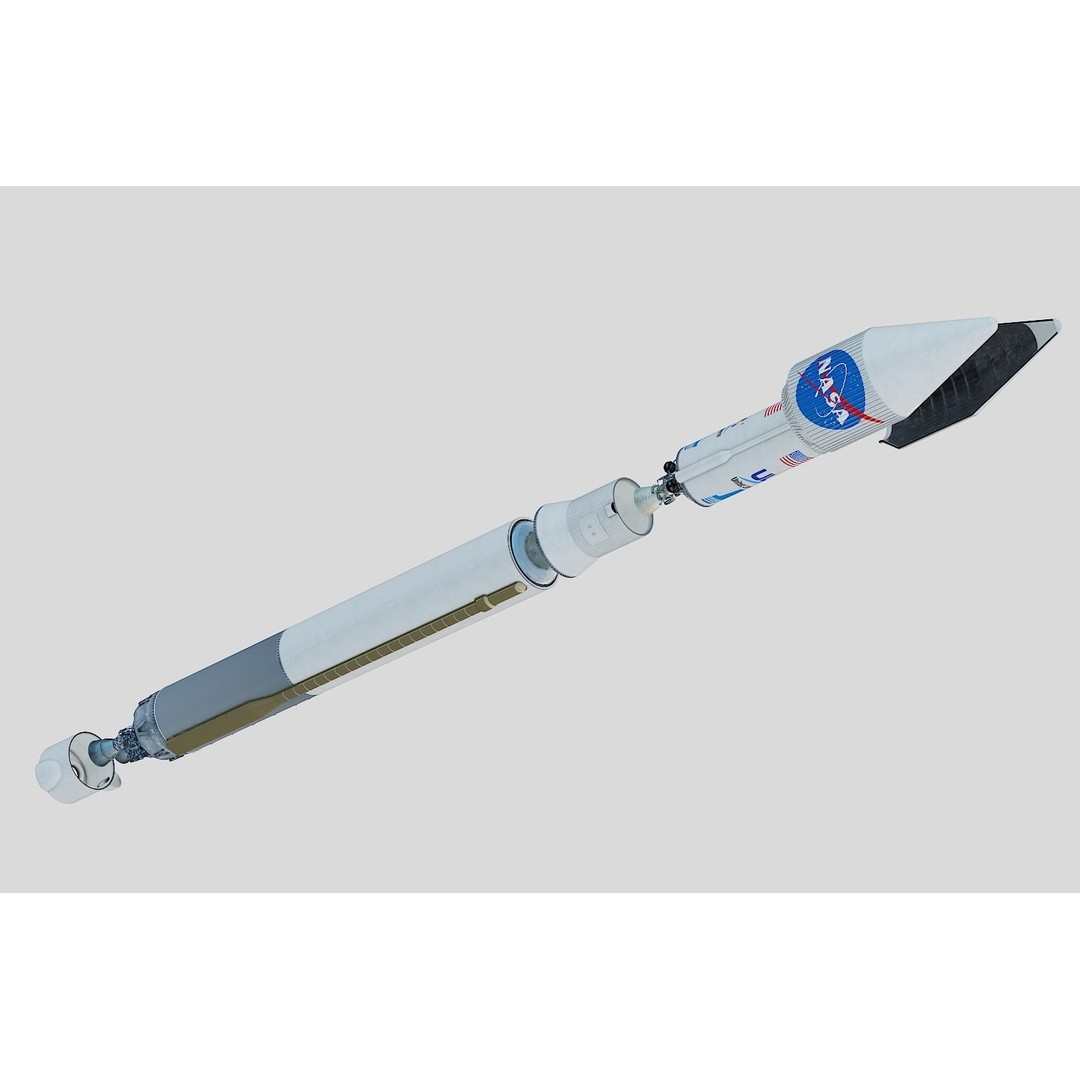 Atlas V Rocket 3D Model – High Poly PBR Space Asset, FBX, Blender - View 32